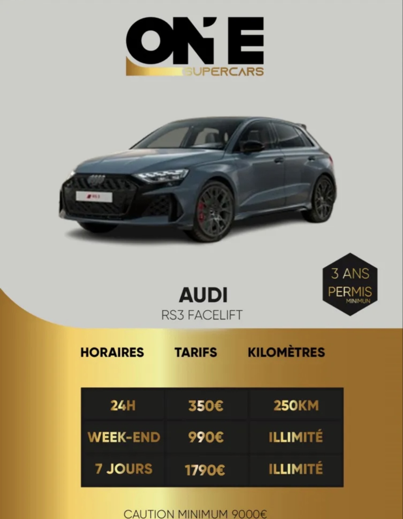 AUDI RS3 FACELIFT